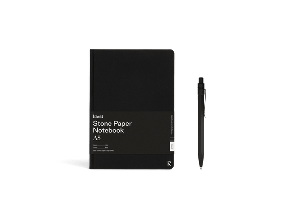 A5 Hardcover Notebook & Stone Pen Set